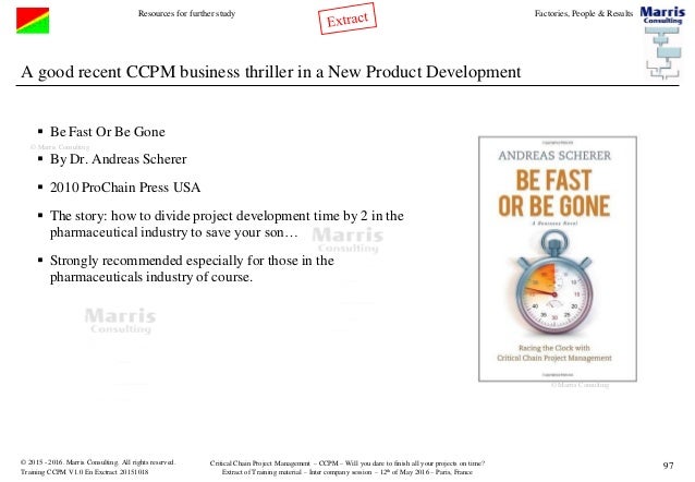 Critical Chain Project Management Training Material Extract Of 1 Da