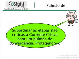 Pulmão de




 Subordinar as etapas não
 críticas à Corrente Crítica
     com um pulmão de
convergência. Protegendo-o
 