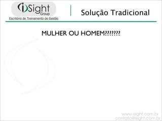Solução Tradicional

MULHER OU HOMEM???????
 