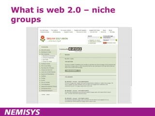 What is web 2.0 – niche groups 