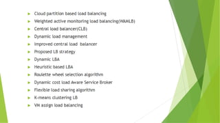 cloud computing and load balancing presentation | PDF