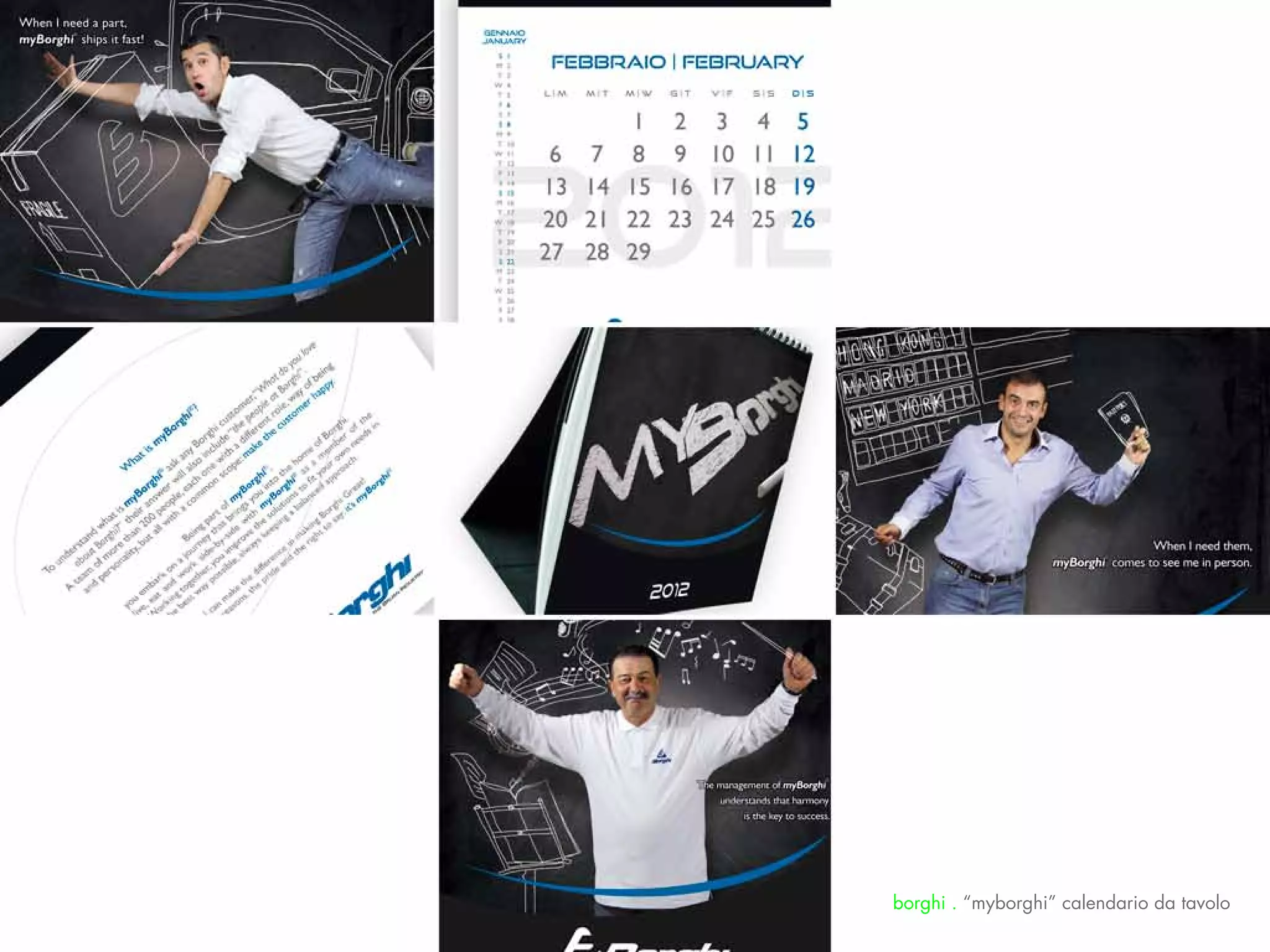 borghi . “myborghi” calendario da tavolo
 