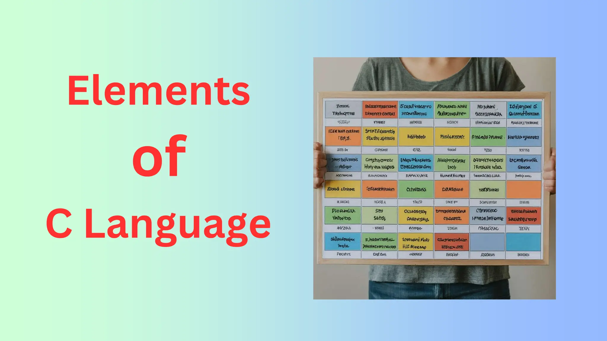 Elements of C Language 