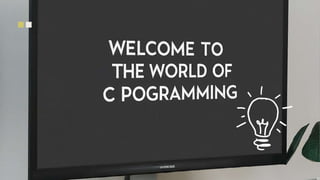 C programming language:- Introduction to C Programming - Overview and ...