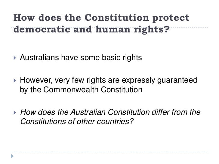 Constitutional Protection of Rights
