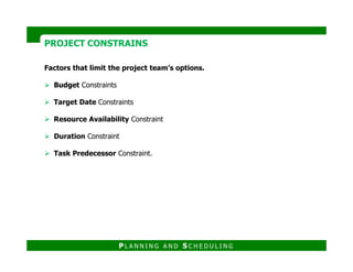 CCP_SEC3_Planning and Scheduling | PPT