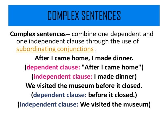 complex and compound complex