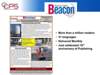 • More than a million readers
• 31 languages
• Delivered Monthly
• Just celebrated 15th
anniversary of Publishing
 