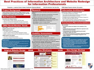 Best Practices of Information Architecture and Website Redesign for