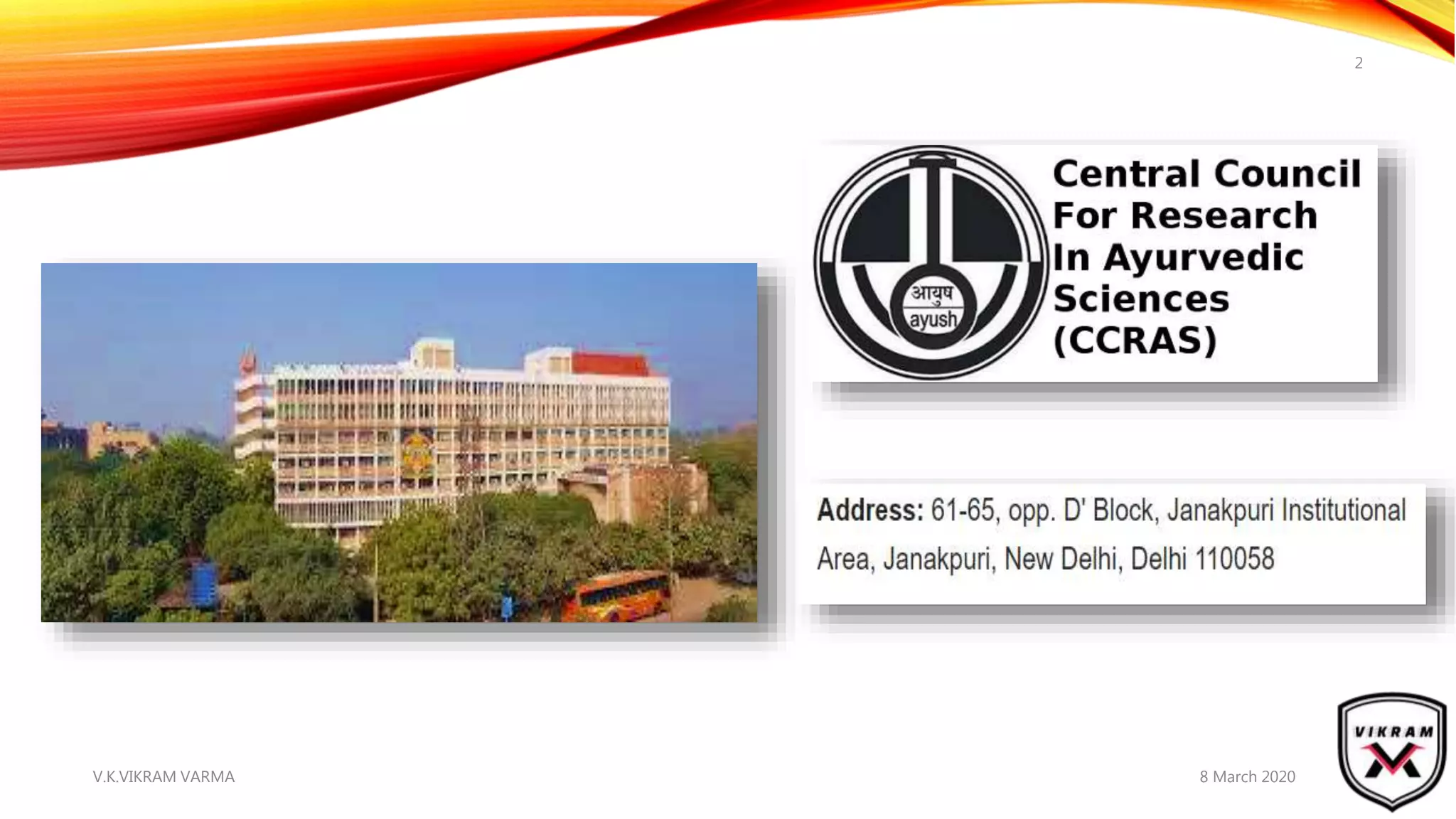 CCRAS (central council for reasearch in ayurvedic sciences) | PPTX