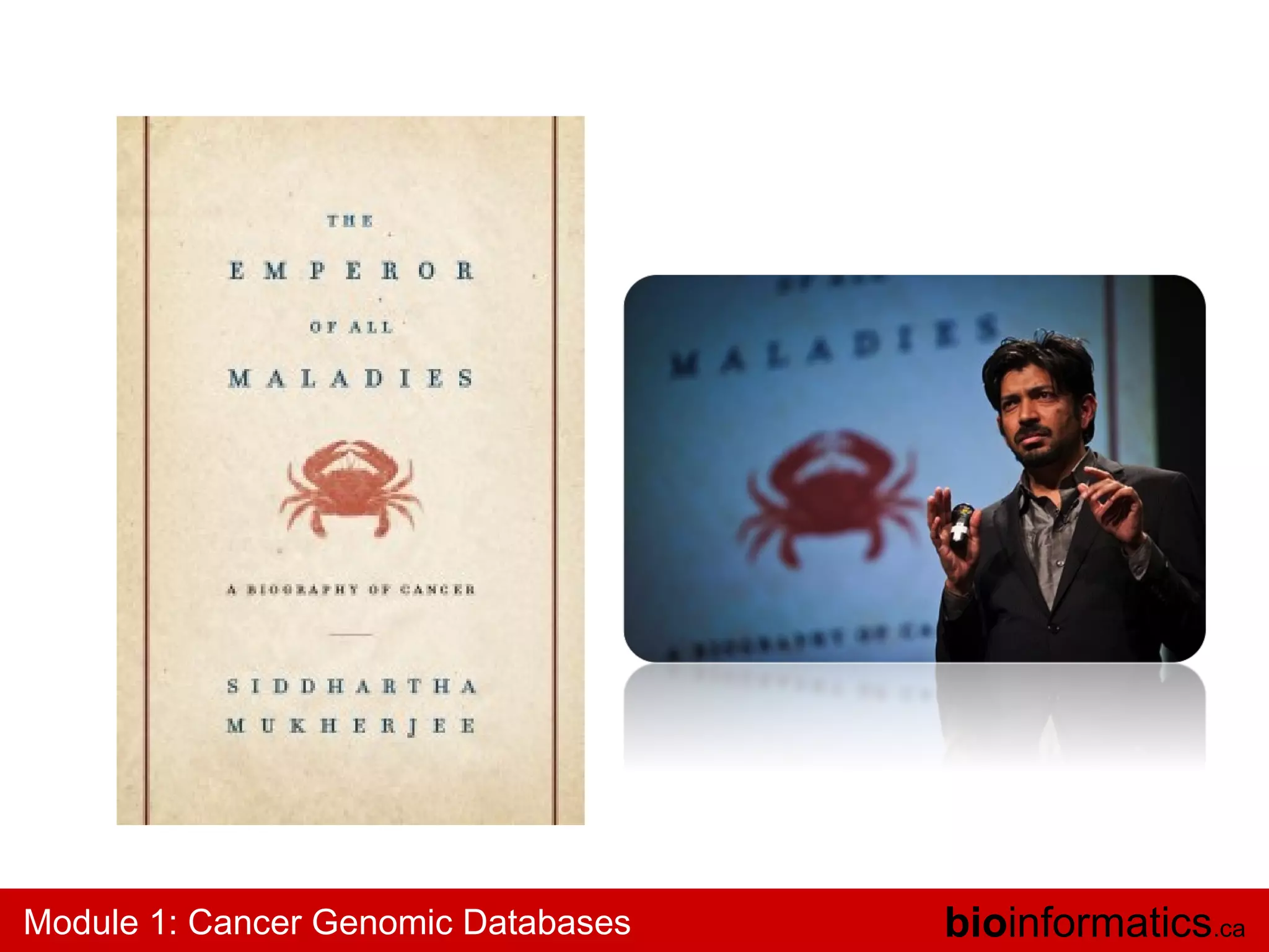 Module 1: Cancer Genomic Databases

bioinformatics.ca

 