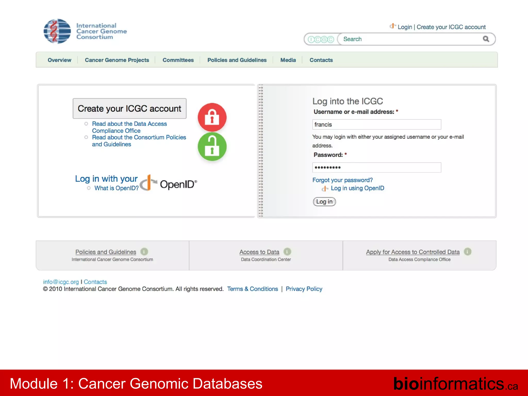 Module 1: Cancer Genomic Databases

bioinformatics.ca

 