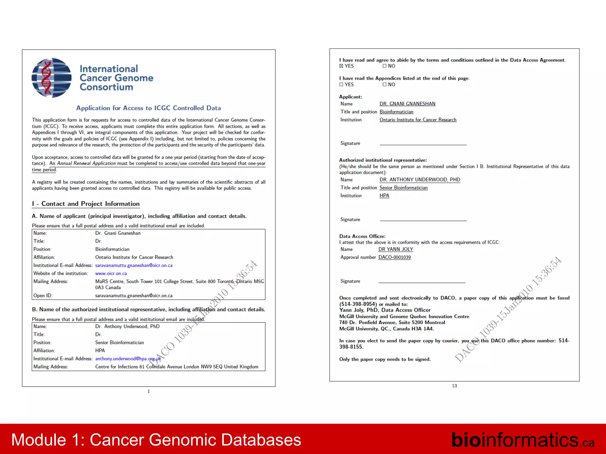 Module 1: Cancer Genomic Databases

bioinformatics.ca

 