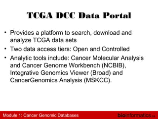 Introduction to Cancer Genomics Databases | PPT
