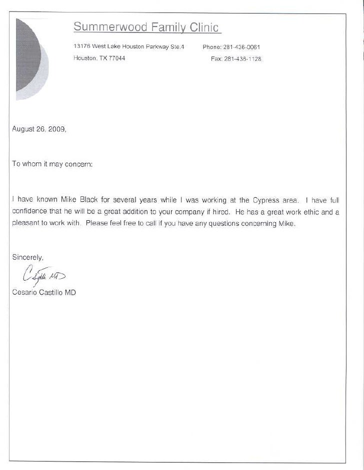 physician reference letter letter of recommendation for physician