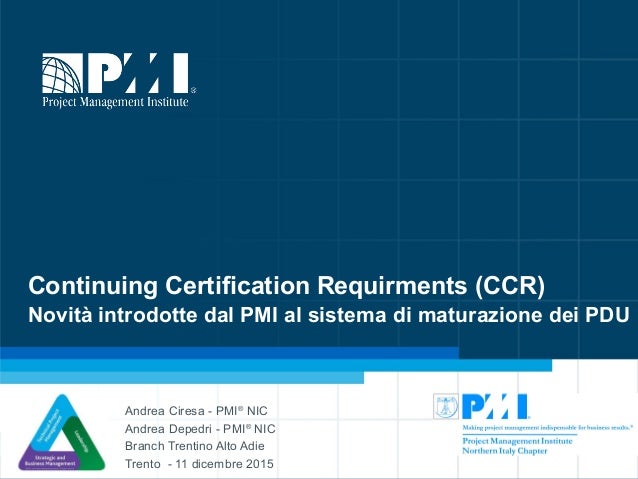 Novita Introdotte Dal Pmi Per Il Mantenimento Delle Certificazioni
