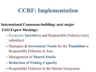 Ccrf(code of conduct for responsible fisheries_ | PPTX