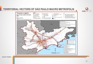 TERRITORIAL VECTORS OF SÃO PAULO MACRO METROPOLIS 
Source: Emplasa 
41 
 