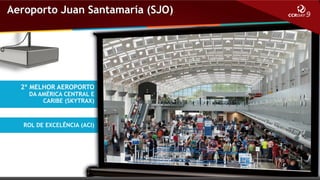 Aeroporto Juan Santamaría (SJO)

2º MELHOR AEROPORTO

DA AMÉRICA CENTRAL E
CARIBE (SKYTRAX)

ROL DE EXCELÊNCIA (ACI)

 