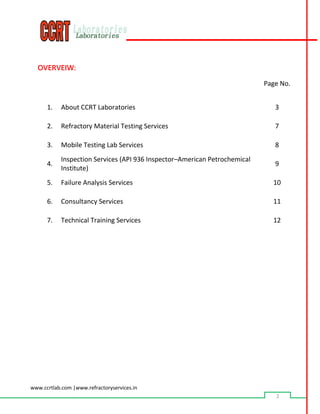 Ccrt laboratories profile | PDF