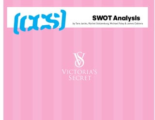 SWOT Analysis
by Tara Jaicks, Rachel Stolzenburg, Michael Foley & James Cabrera
 