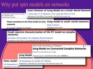 Why put spin models on networks
 