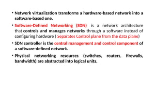 CCS372 Unit 3.pptx - VIRTUALIZATION : NETWORK | PPTX