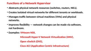 CCS372 Unit 3.pptx - VIRTUALIZATION : NETWORK | PPTX