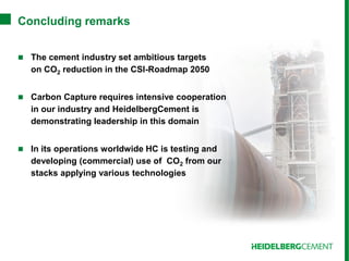 Carbon Capture and Storage in the Cement Industry | PDF