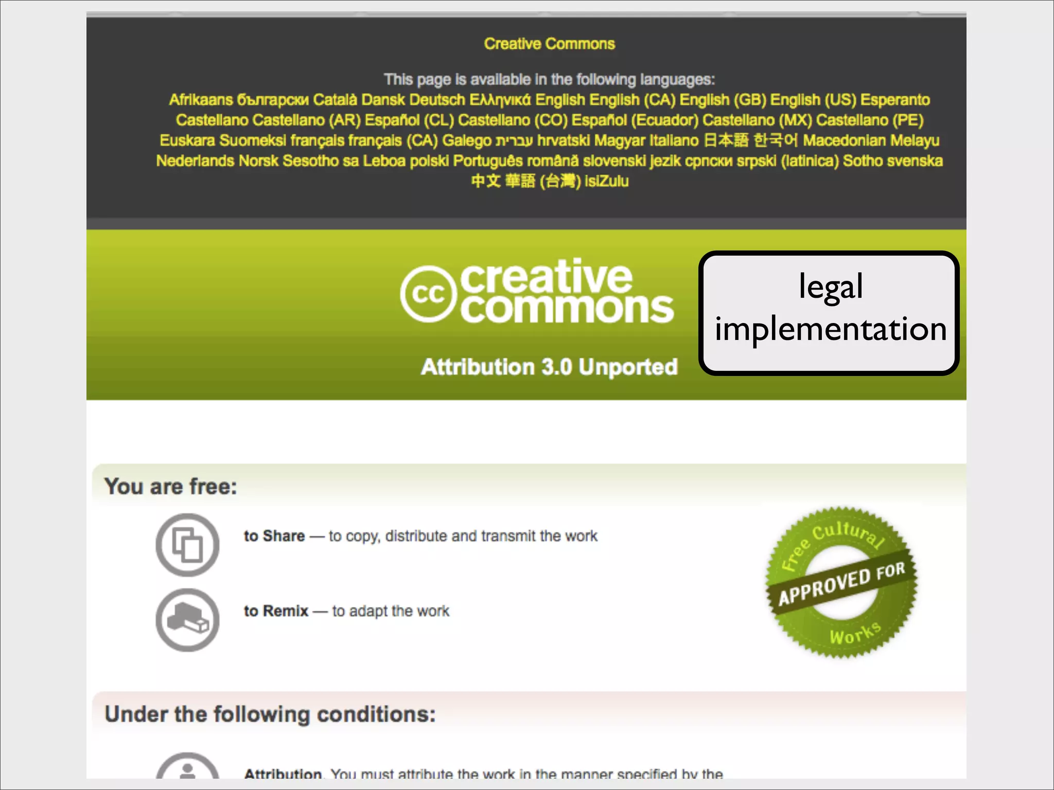 legal
implementation
 
