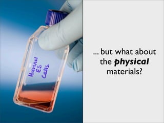 ... but what about
    the physical
      materials?
 