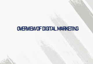 OVERVIEW OF DIGITAL MARKETING
4
 