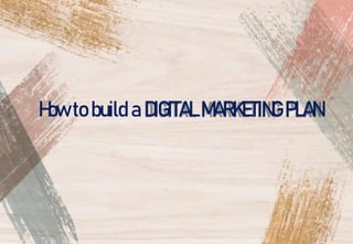 How to build a DIGITAL MARKETING PLAN
1
 