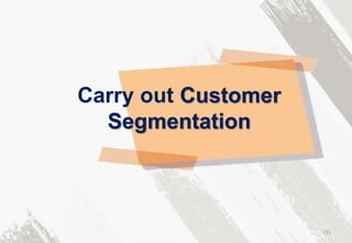 Carry out Customer
Segmentation
131
 