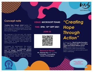 "Creating Hope Through Action -"Event Flyer_Infographic