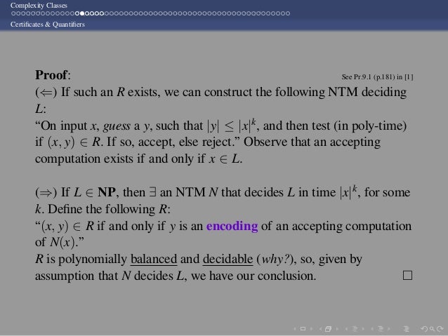 Computational Complexity Complexity Classes