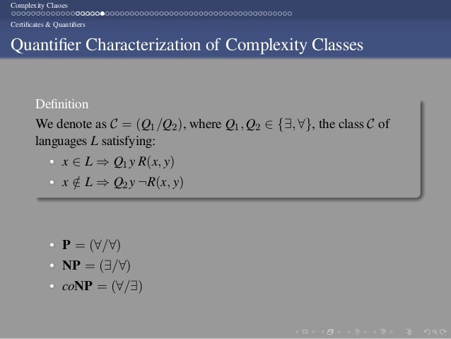 Computational Complexity Complexity Classes Computational Complexity Complexity Classes