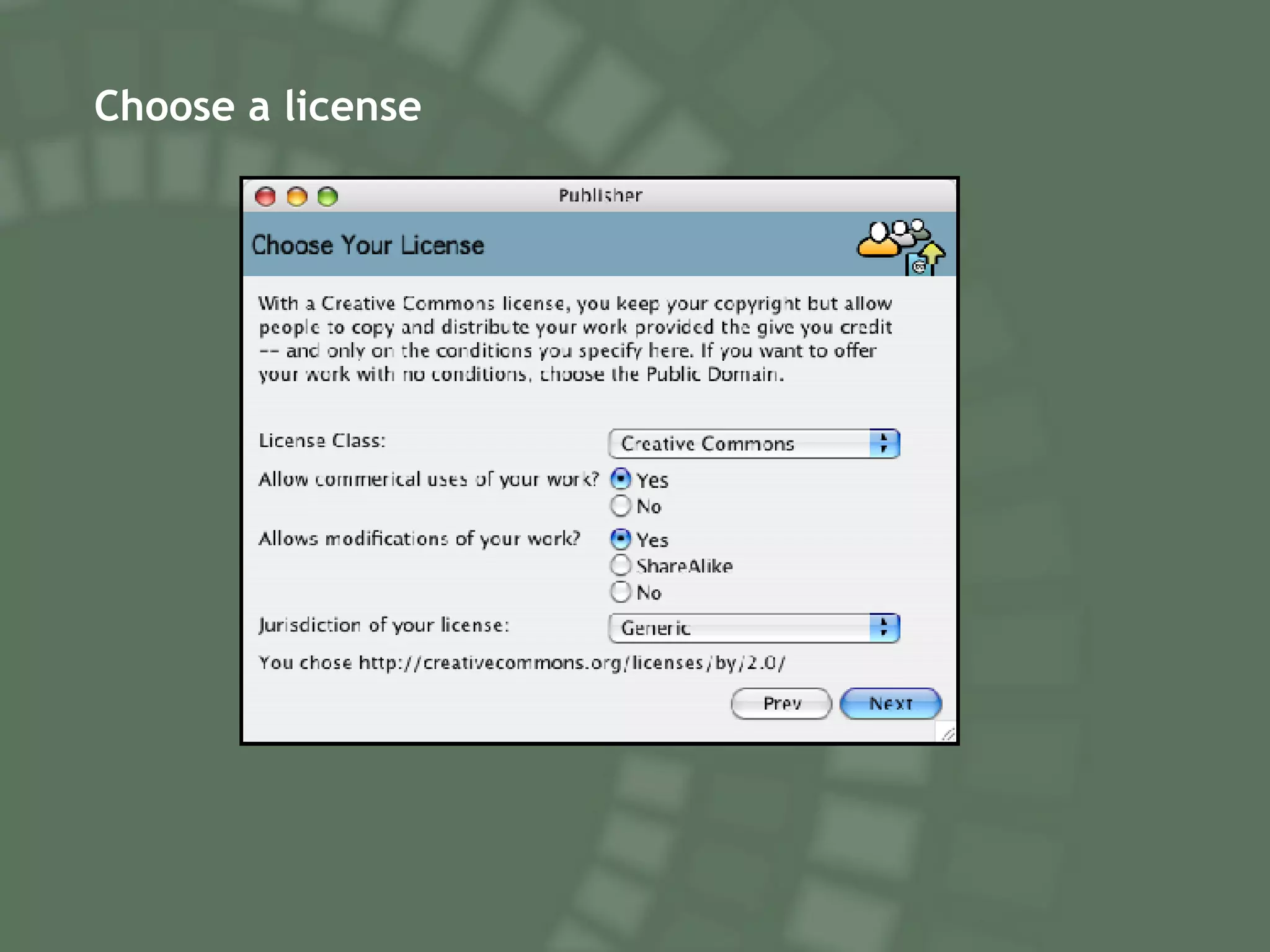 Choose a license 