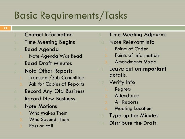 minutes meeting take meetings write
