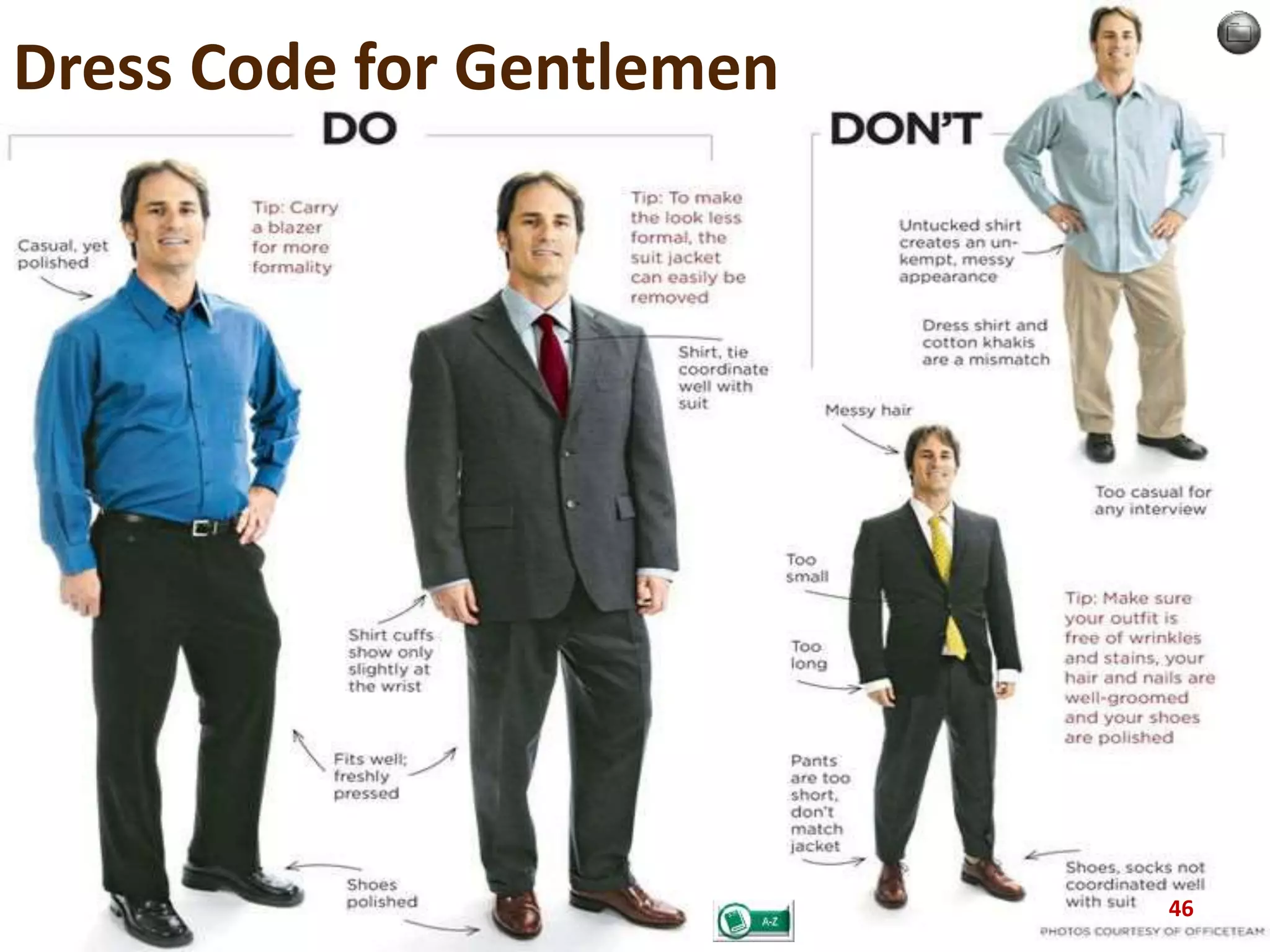 Dress Code for Gentlemen
46
 