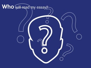 Who will read my essay?
 