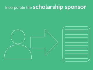 Incorporate the scholarship sponsor
 