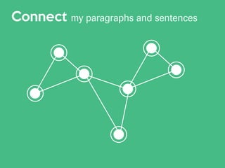 Connect my paragraphs and sentences
 
