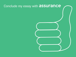 Conclude my essay with assurance
 