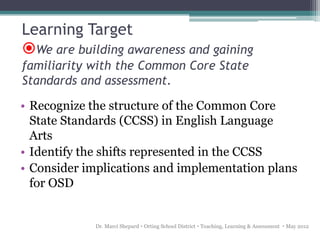 Common Core State Standards English Language Arts | PPTX