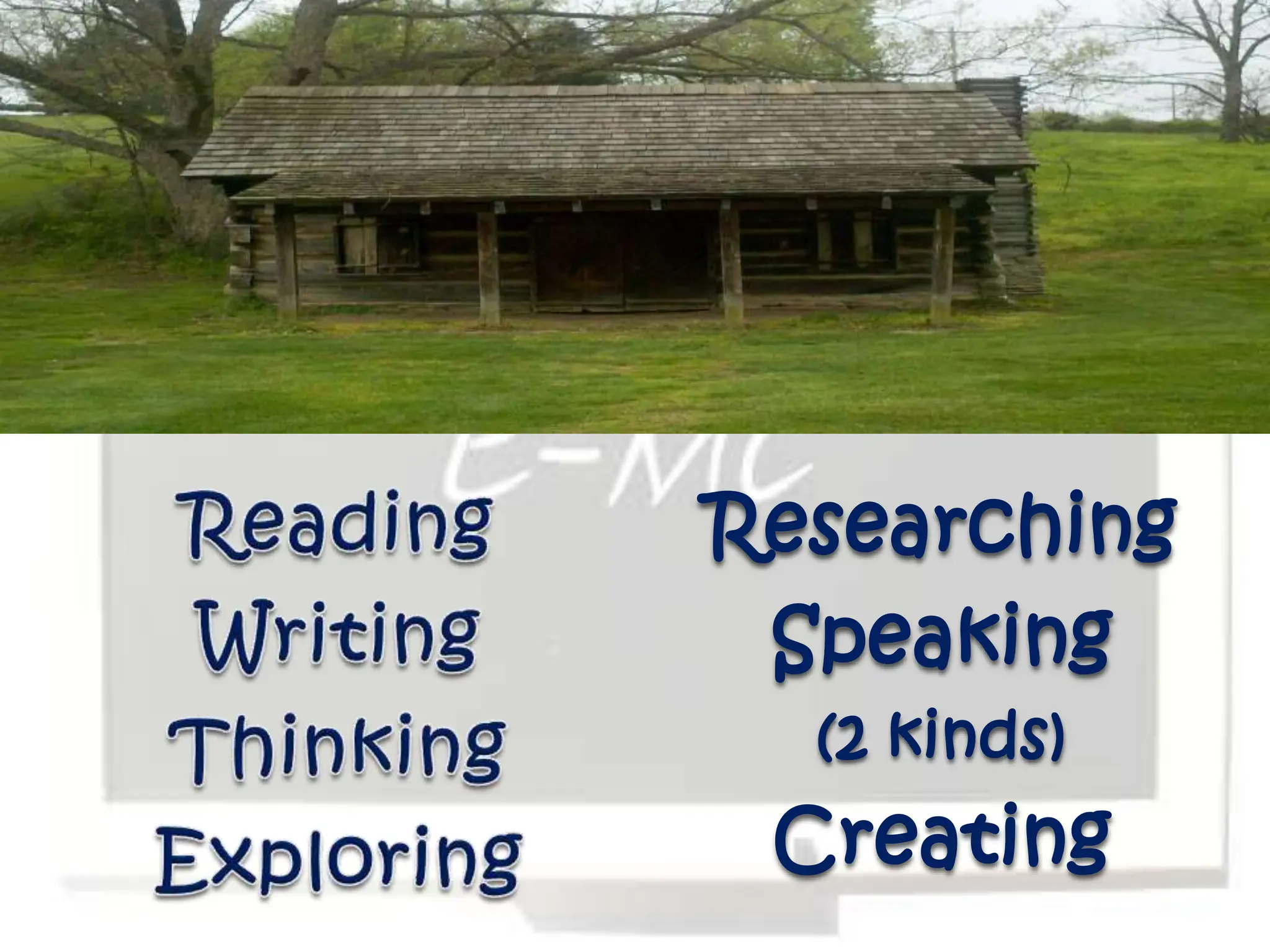 Researching
 Speaking
  (2 kinds)
 Creating
 