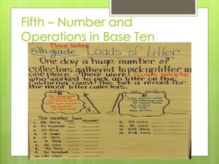 Fifth – Number and
Operations in Base Ten
 