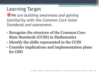 Common Core State Standards Math | PPTX