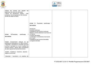 4. 1 RECUPERACIONS4. 1 RECUPERACIONS
TRIMESTRALSTRIMESTRALS
 Tindran lloc en un termini de 40 dies després de l’
entrega de notes.
 En les recuperacions s’ hauran d’ entregar noves
activitats de reforç que tindran un pes del 20 %.
 