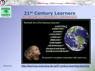21st Century Learners Source:              http://learning.rockyview.ab.ca/21-century-teaching-learning 